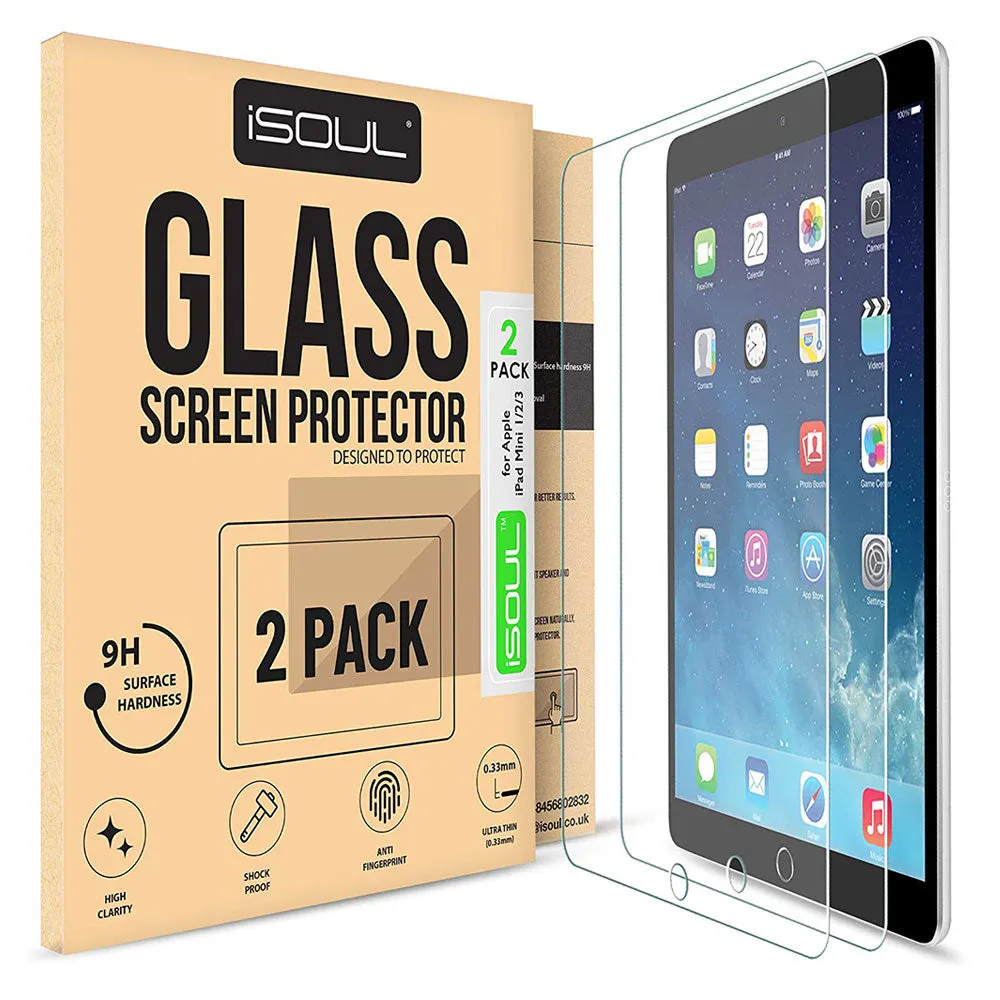 2X Screen Protector for Apple iPad Mini 1 / iPad Mini 2 / iPad Mini 3 Tempered Glass Screen Shield Ultra Elite