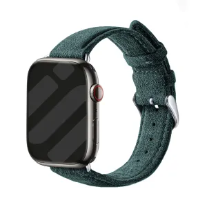 Apple Watch Buckled Alcantara Strap (Dark Green) Minimalist Style Sporty Rugged Look