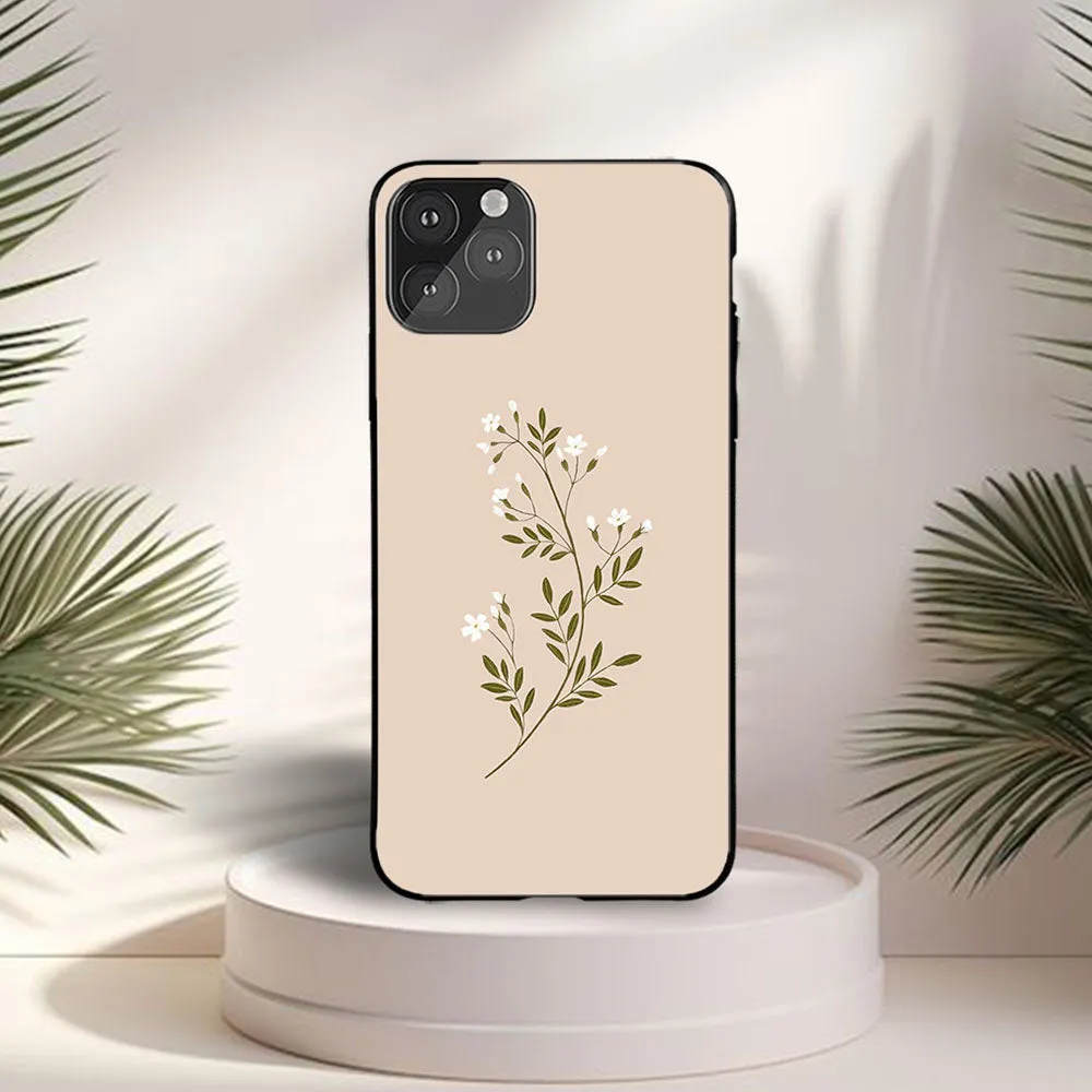 Ultra light Aesthetic White Flower Case
