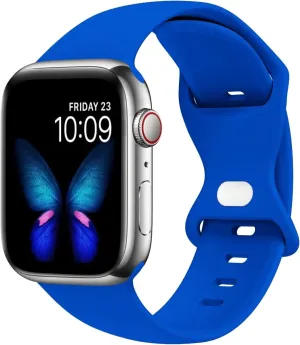 Stylish Option Soft Smooth Touch Apple Watch Silicone Strap Classic (Royal Blue)