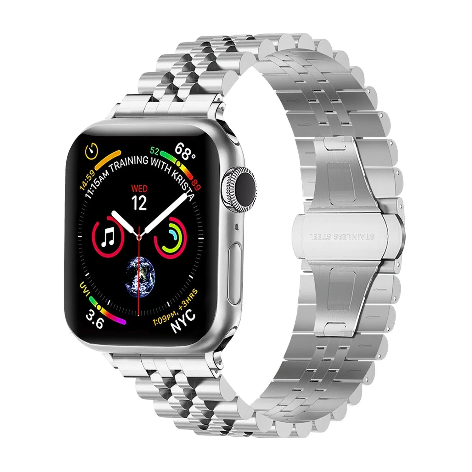 Apple Watch Steel Strap Jubilee (Silver) All Purpose Comfort Minimal Design