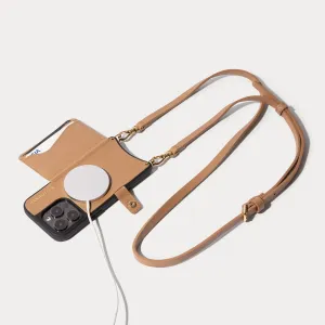 Tough Grip High strength Mila MagSafe Charging Crossbody Bandolier - Tan/Gold