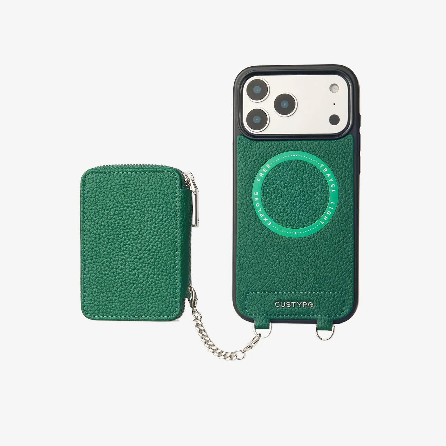 Lunar Silver Series- MagSafe Compatible Zipper Wallet Case Student Friendly