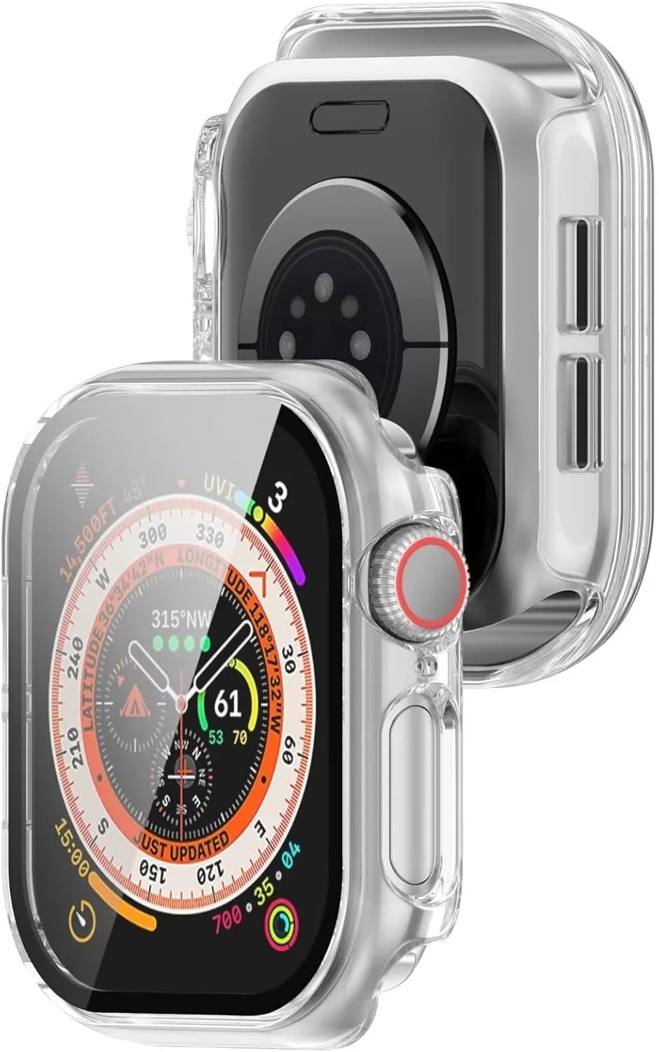 Apple Watch 10 Hard Case with Glass (Transparent) Sport Cover Tech Gadget Protection