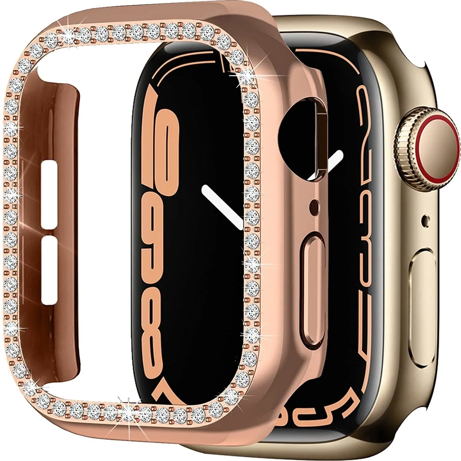 Apple Watch 7 Diamond PC Hard Case 45mm (Rose Gold) Yoga use Durable Shell