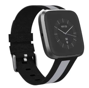 Apple Watch Canvas Strap (Black/Grey) Fashion Design