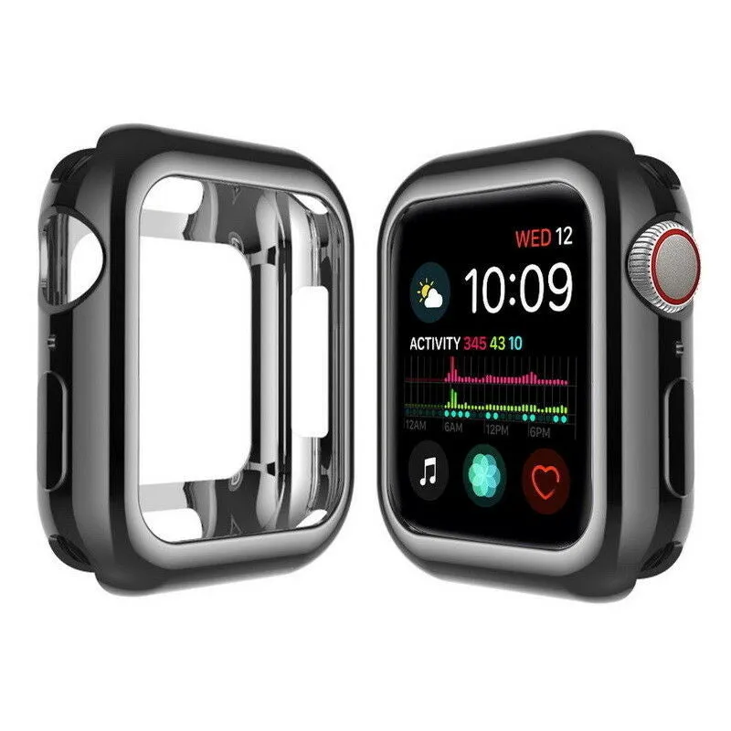 Apple Watch Case (Black Metallic) Screen Armor Guard