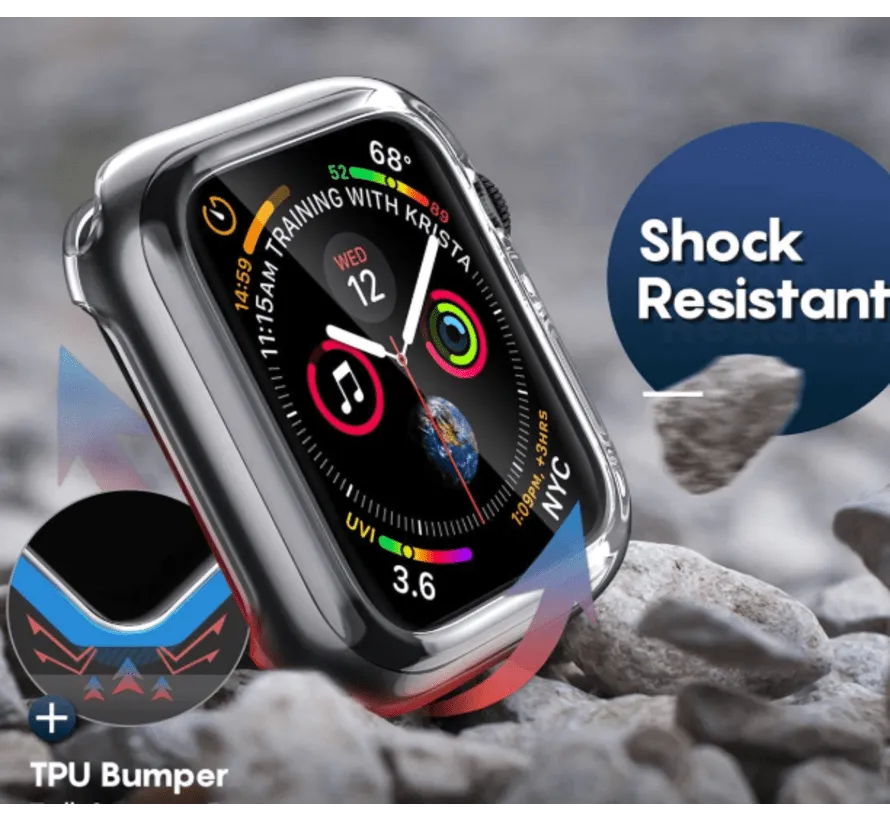 Durable TPU Heat resistant Apple Watch Case (Transparent)