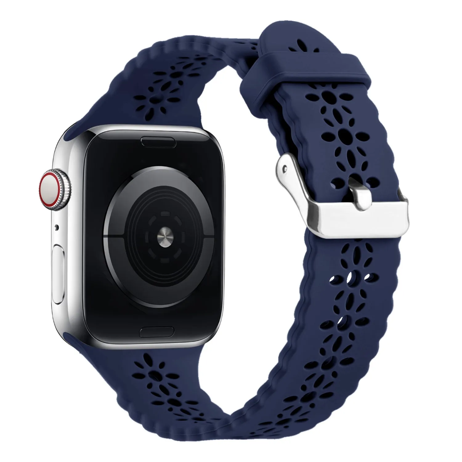 Apple Watch Patterned Silicone Strap (Dark Blue) Rugged Strength Elegant Minimal Style