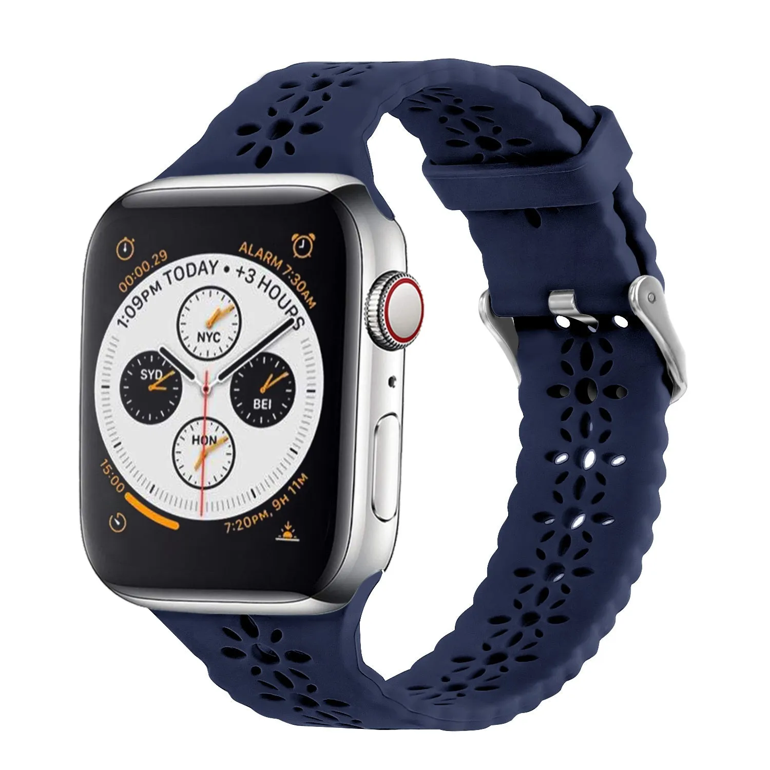 Apple Watch Patterned Silicone Strap (Dark Blue) Smart Accessory