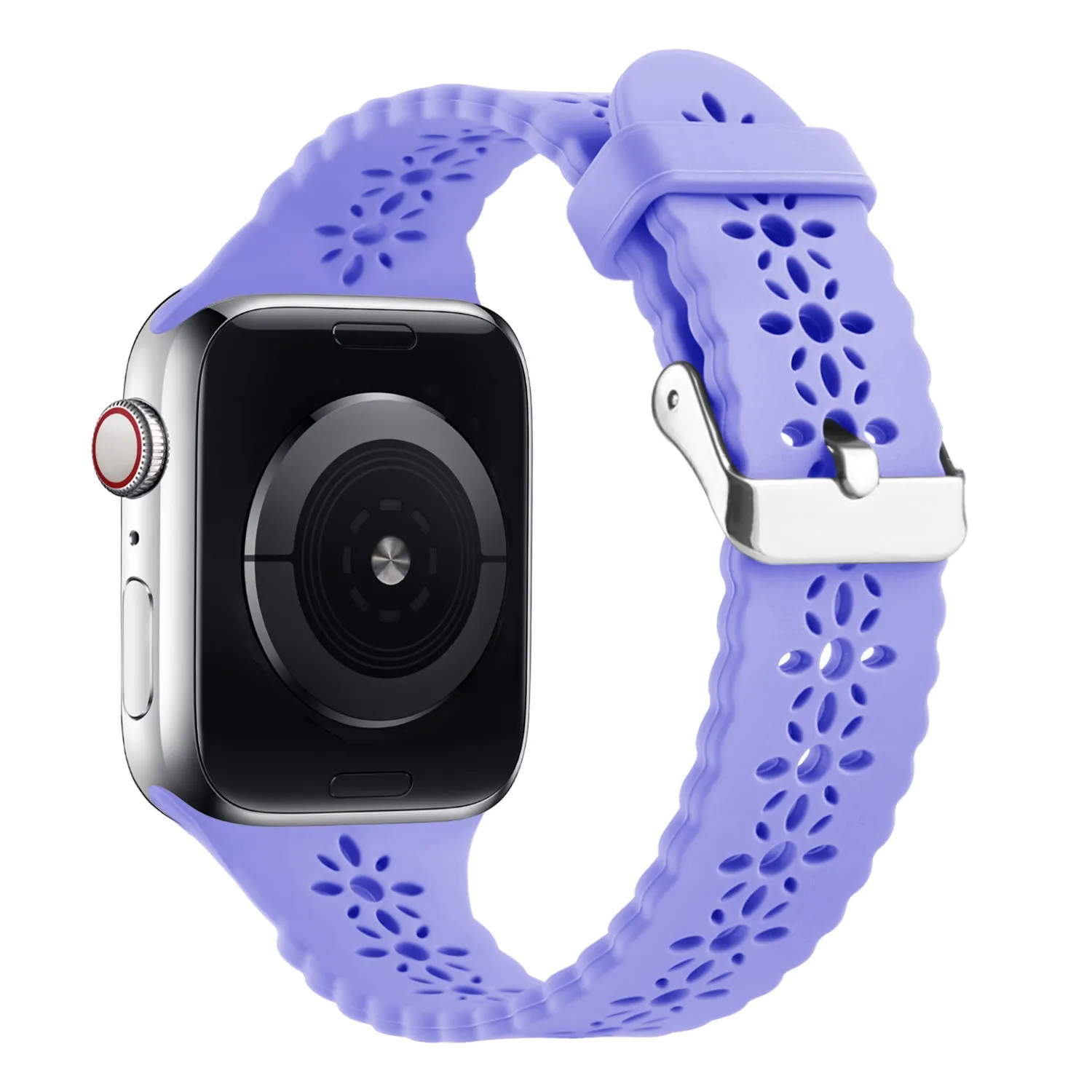 Soft Fit Apple Watch Patterned Silicone Strap (Lilac)