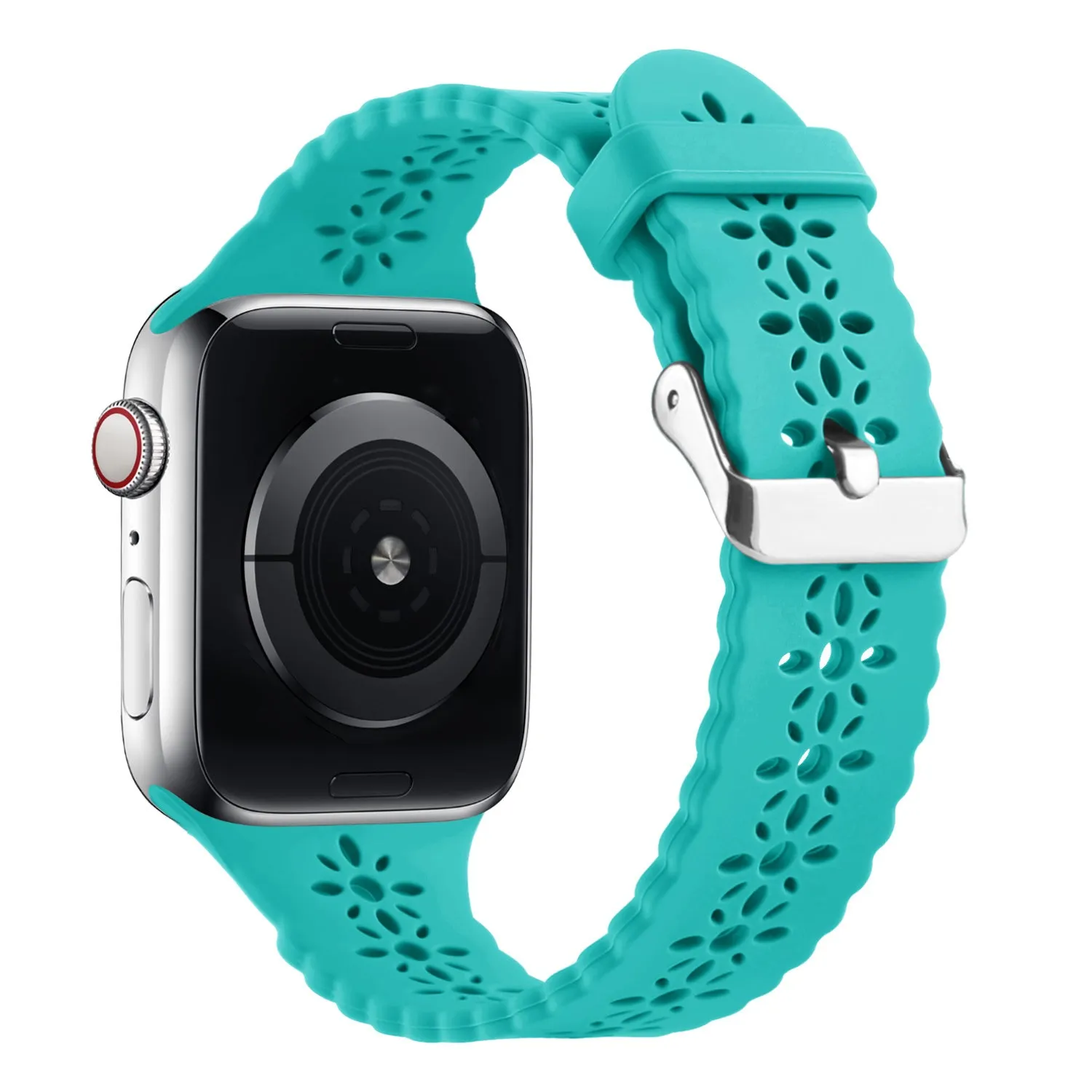Luxury Minimal Style daily accessory Apple Watch Patterned Silicone Strap (Turquoise)