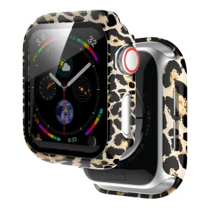 Drop Armor Apple Watch PC Hard Case with Glass (Brown Leopard)