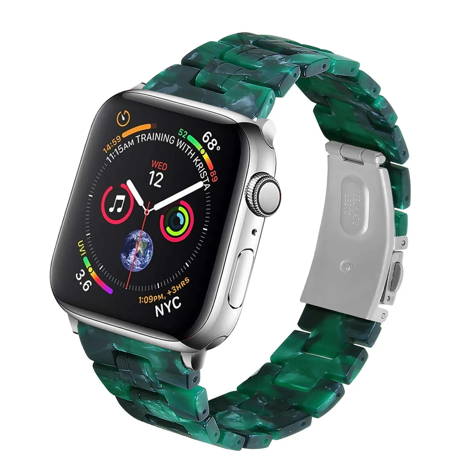Universal Accessory Fit Elegant Modern Appeal Apple Watch Resin Strap (Green)