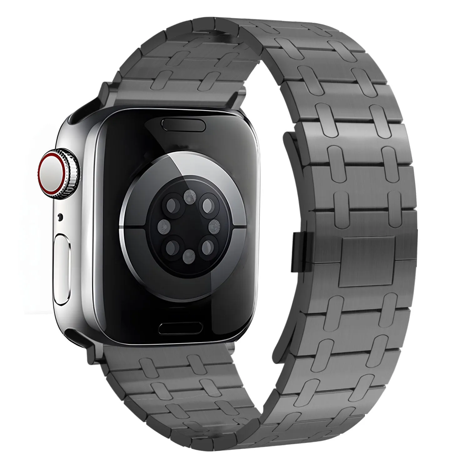 Outdoor Fashion Fit Apple Watch Royal Steel Strap (Black)