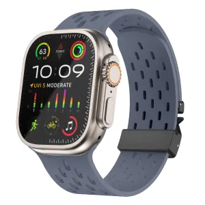 Apple Watch Silicone Air Strap with P-Buckle (Grayblue) Active Wear Option Outdoor Adventure