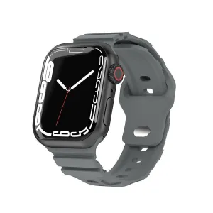 Apple Watch Silicone Armour Strap (Dark Gray) Flexible Design Modern Fashion Appeal