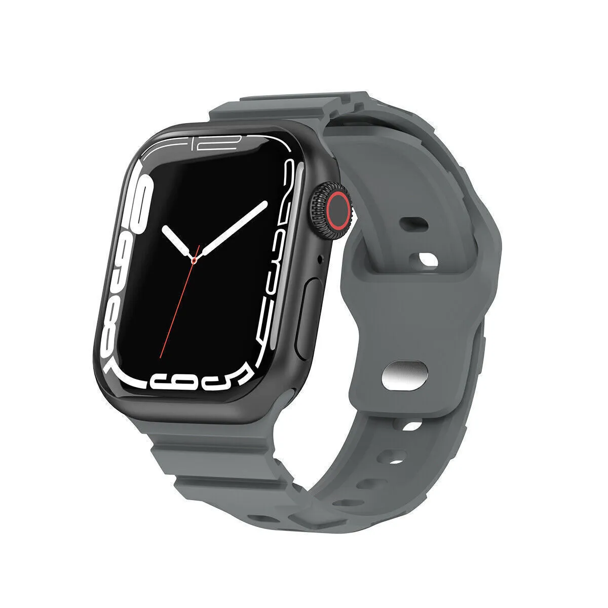Apple Watch Silicone Armour Strap (Dark Gray) Flexible Design Modern Fashion Appeal
