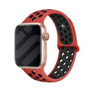 Apple Watch Sport Strap (Red/Black) Durable Function Daily Fit