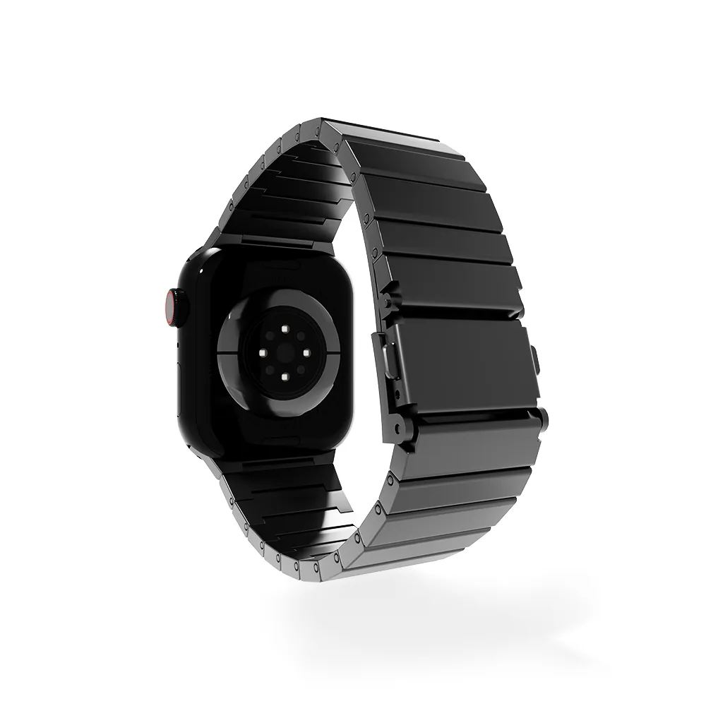 Trendy Accessory Outdoor Ready Style Apple Watch Titanium Strap Deluxe (Dark Grey)