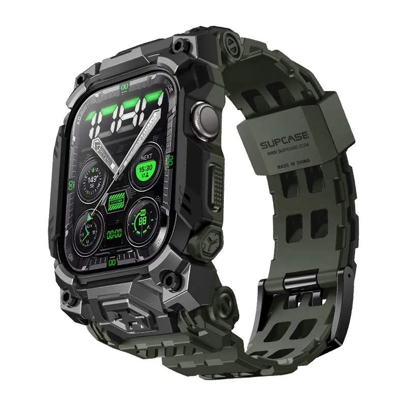 Apple Watch UB Ore Wristband Case (46mm)-Dark Green Casual Fashion Frame