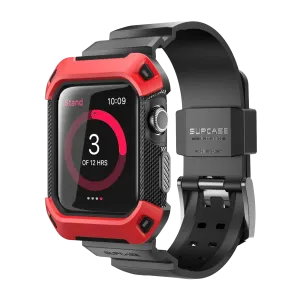 soft shell cover Soft Grip Shielding Apple Watch UB Pro Wristband Case (42mm)-Red