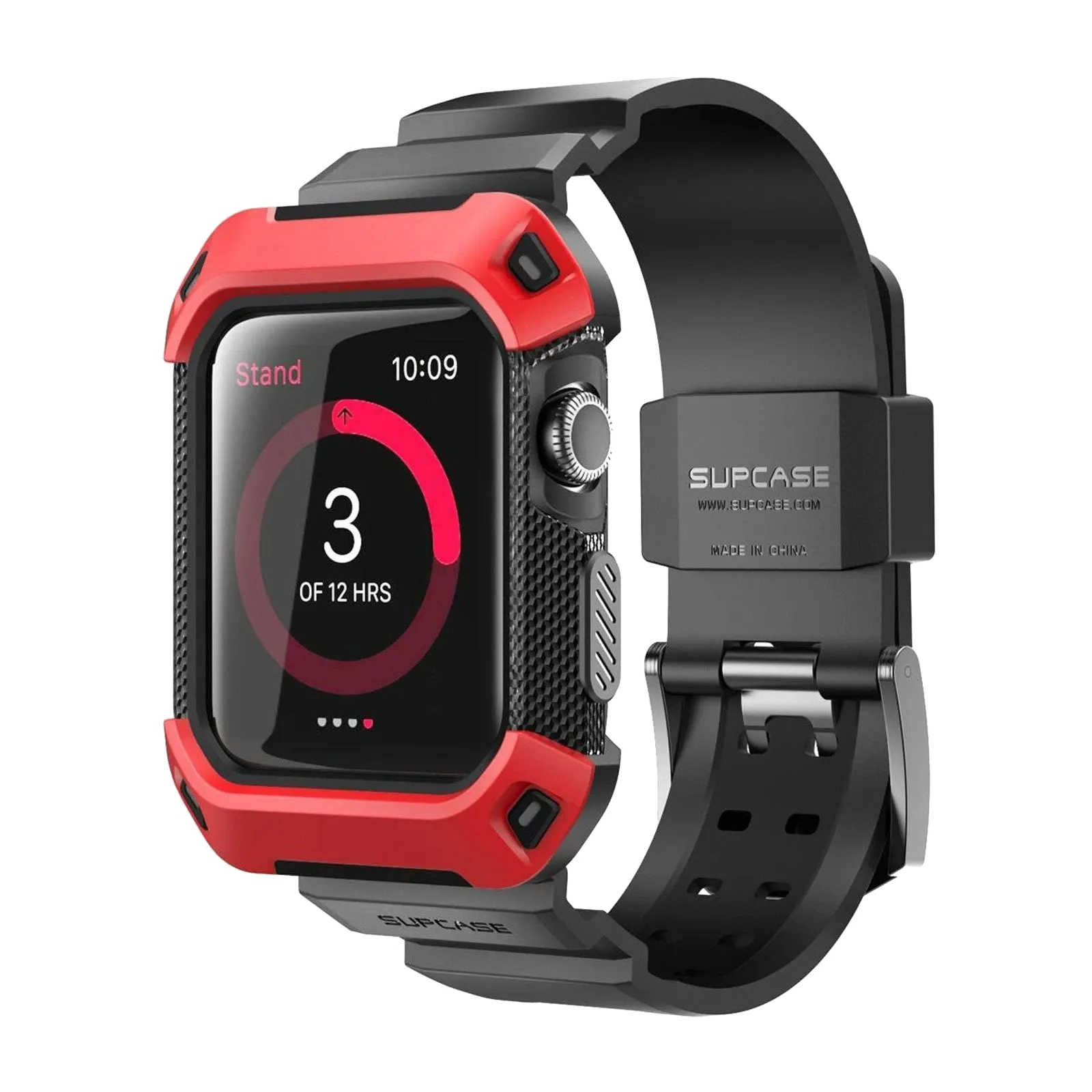 soft shell cover Soft Grip Shielding Apple Watch UB Pro Wristband Case (42mm)-Red