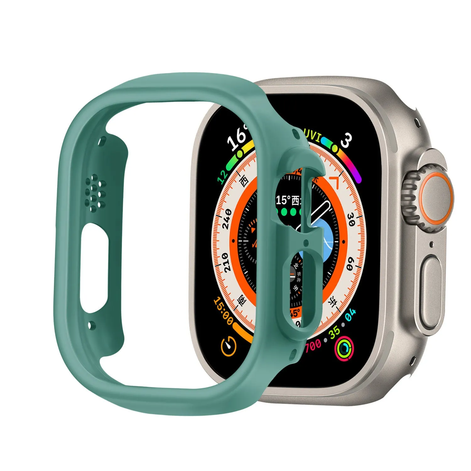 Running Armor Ergonomic Shell Apple Watch Ultra Hardcase 49mm (Dark Green)