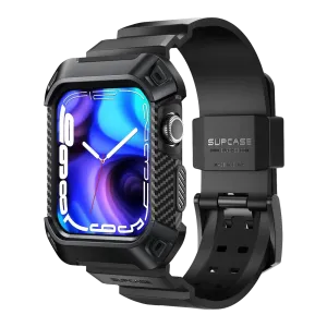 Apple Watch Unicorn Beetle PRO Rugged Wristband Case (44mm/45mm)-Black Soft Armor Layer Shock Armor Shielding