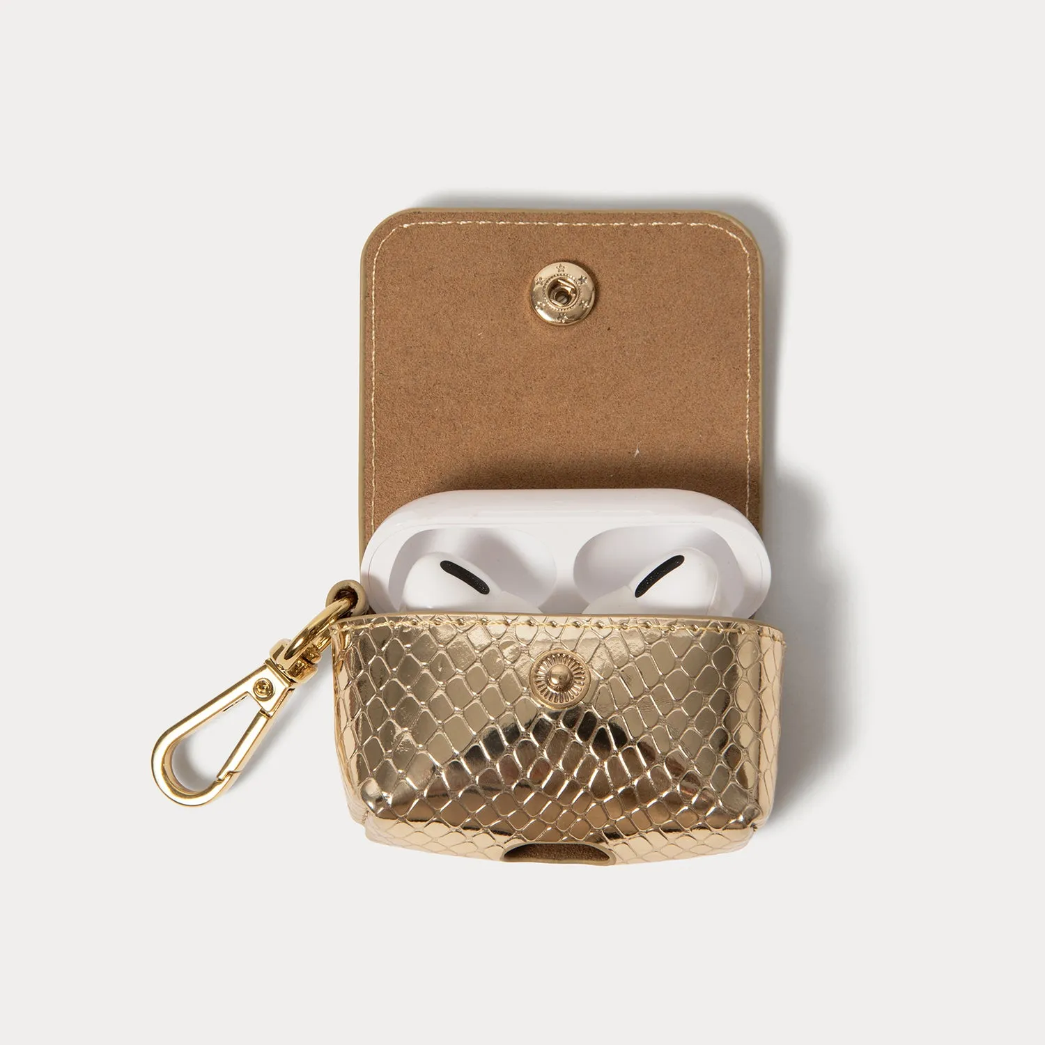 Avery AirPods Clip-On Pouch - Chrome Gold/Gold matte surface guard