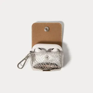 Avery AirPods Clip-On Pouch  - Chrome Silver/Silver Universal Compact Organizer eco case for airpods