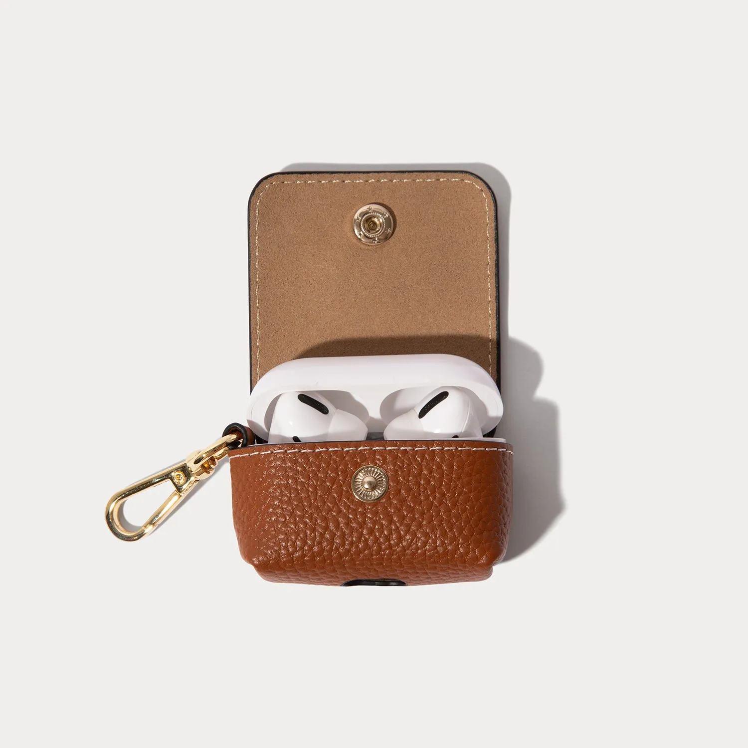 Soft touch coating Avery AirPods Clip-On Pouch - Sienna/Gold