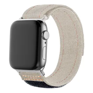 Minimal Sporty Look Bandz Apple Watch Denim Strap (Beige)