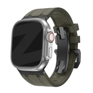 Secure Band Bandz Apple Watch Silicone Strap 'Luxe Liquid' (Brown With Black)