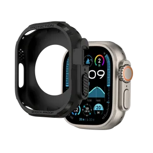 Sweat Resistant Cycling Shell Bandz Apple Watch Ultra - 49mm Rugged TPU Case (Black)
