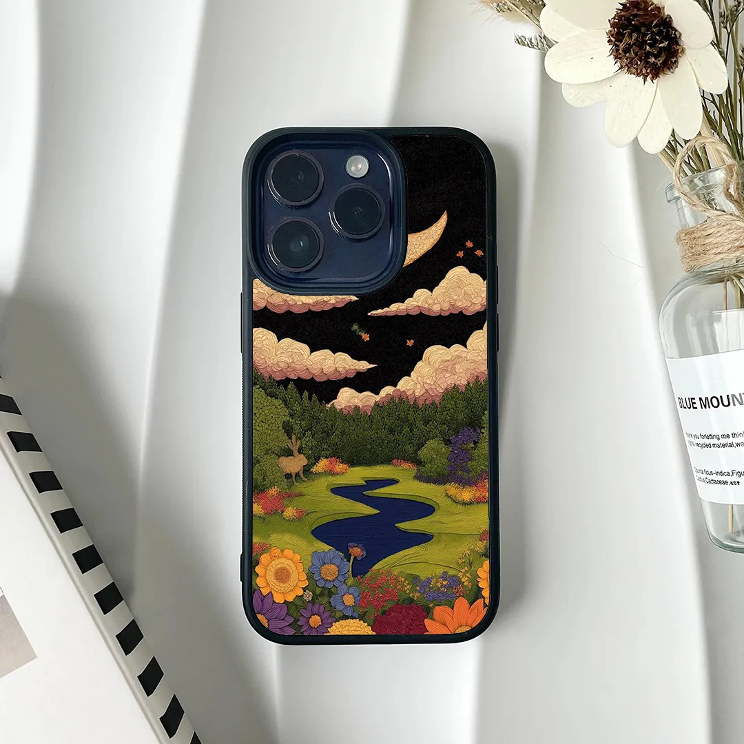 Beautiful Moon View Theme Printed Phone case Rugged Texture