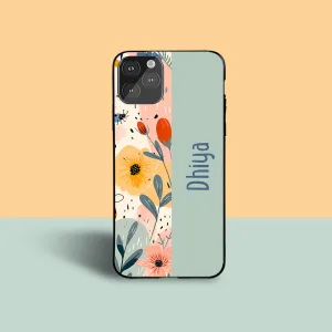 Bee In Flowers Name Protective Case Luxury Detail Texture Slim Design