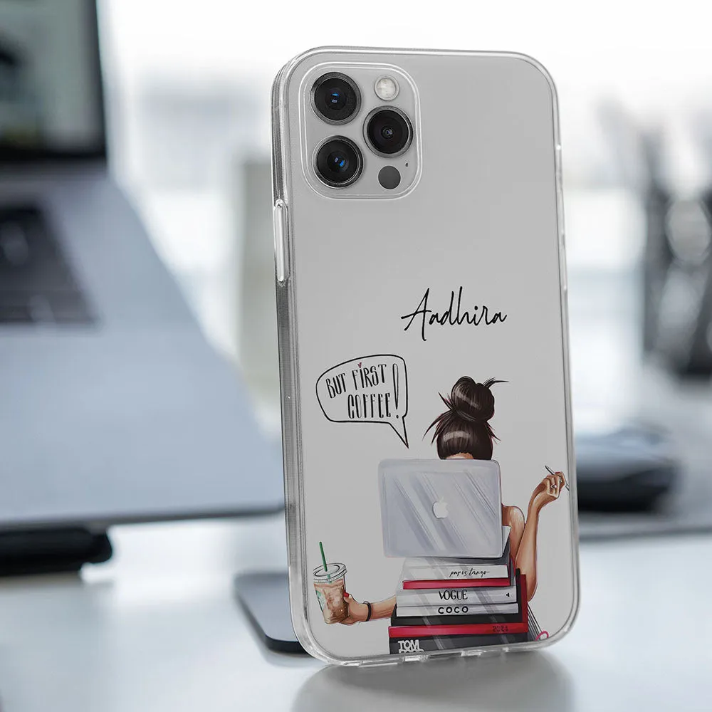 Bibliophile Transparent Silicone case Flexible Build Form Modern Texture Look