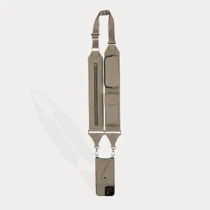 Billie Utility Crossbody with Case - Greige/Silver Luxury Build