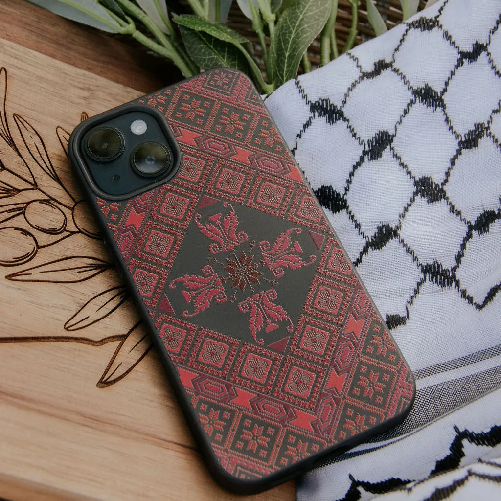 Black Tatreez Threads Samsung Phone Case Matte Guard