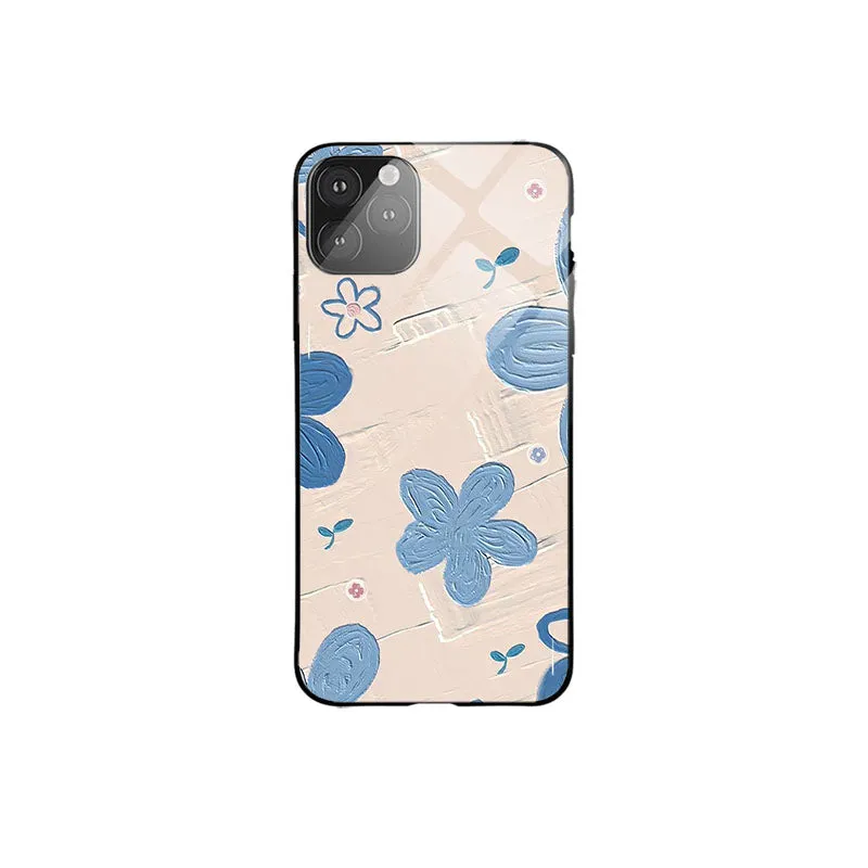 Blue Daisy Flowers Printed Designer Protective Case Enhanced grip Comfort Edge Texture