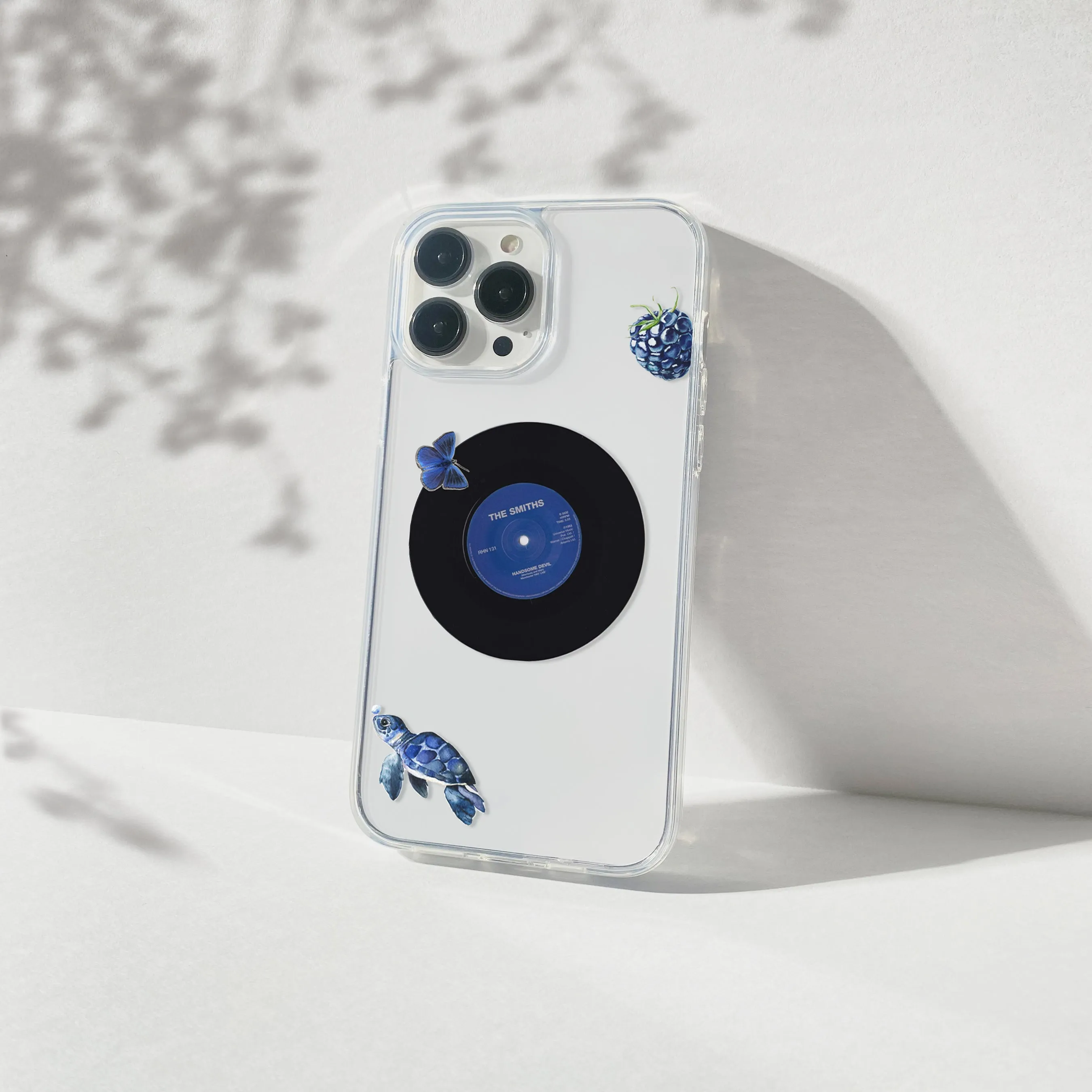 Practical Design Blue Record Y2K Aesthetic Silicone Clear Case