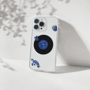 Practical Design Blue Record Y2K Aesthetic Silicone Clear Case