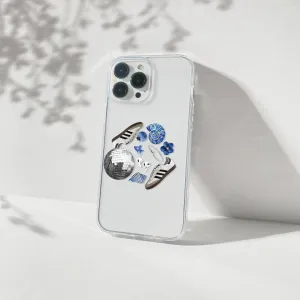 Minimal Texture Blue Y2K Aesthetic Silicone Clear Case