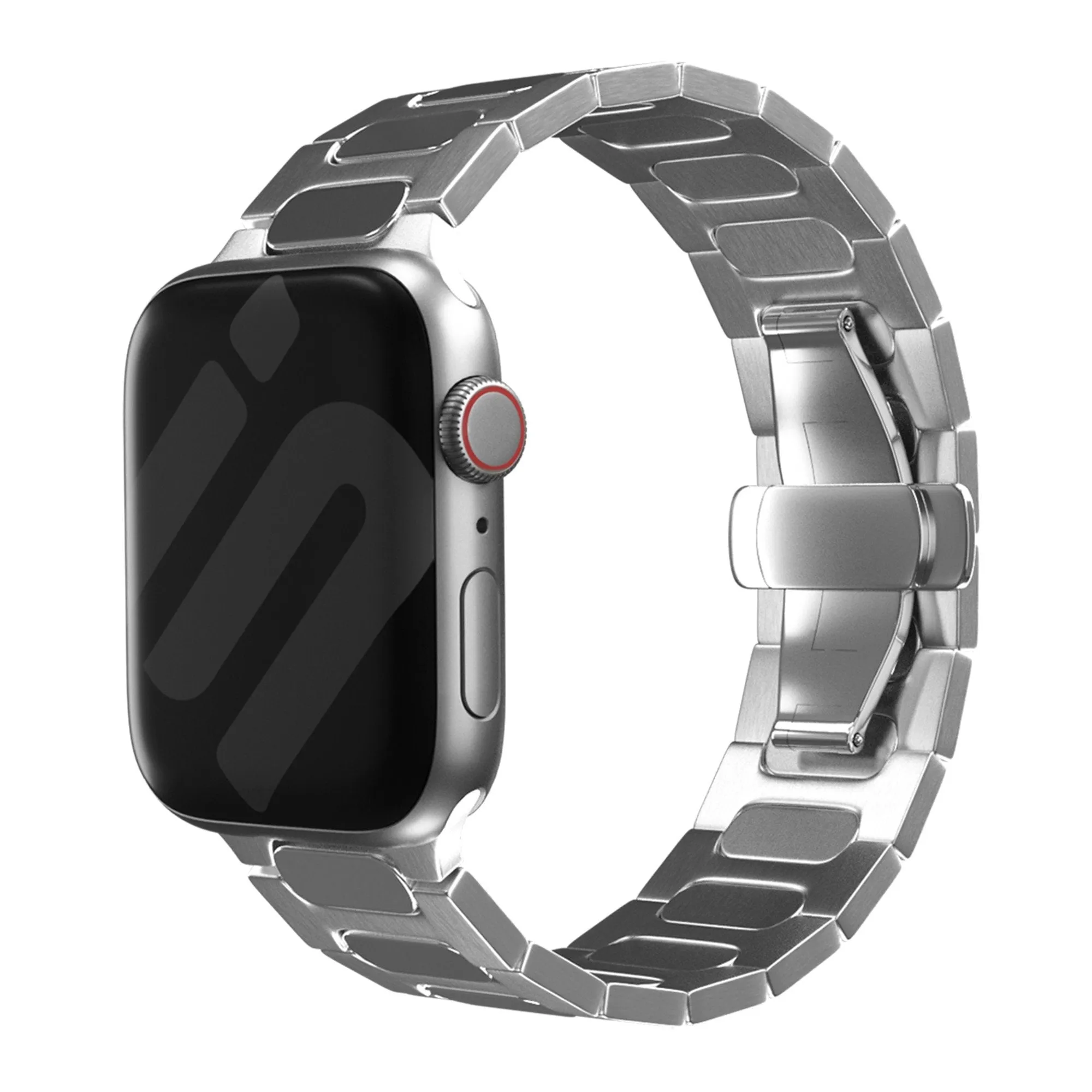 Apple Watch Bullet Titanium Strap (Silver) Modern Look Premium Motion Gear