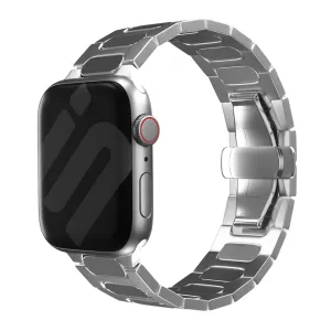 Apple Watch Bullet Titanium Strap (Silver) Modern Look Premium Motion Gear