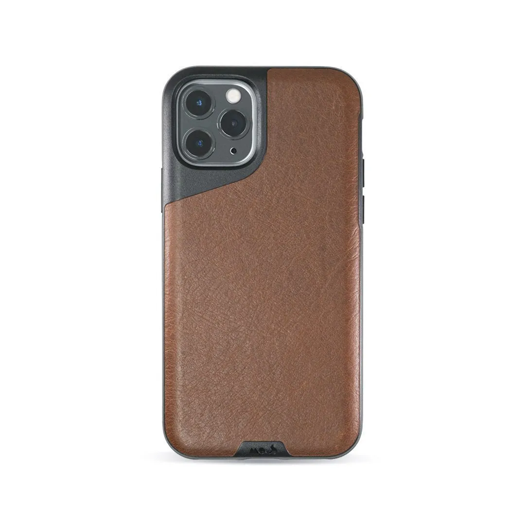 Stylish Finish Luxury Style Brown Leather Phone Case - Contour