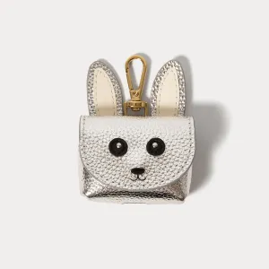 Bunny Animal AirPods Clip-On Pouch - Bunny Silver/Gold durable rubberized airpods cover