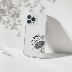 Can't Stop Dreaming Aesthetic Silicone Clear Case Frosted surface