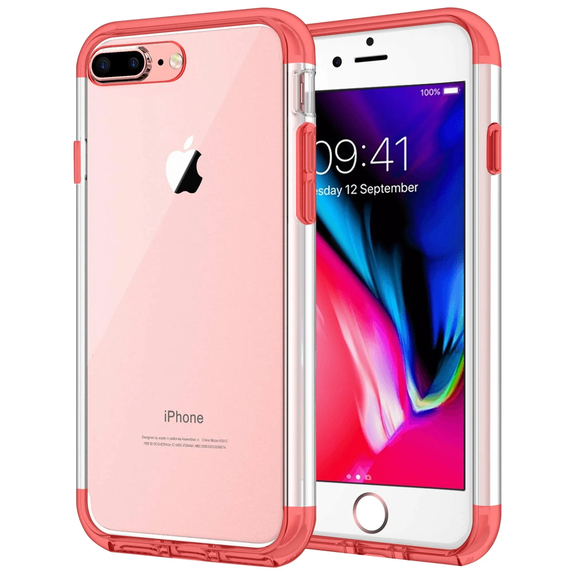Case for iPhone 7 Plus Shock Proof Soft TPU Silicone Phone Clear Slim Cover Outdoor Travel Gift Choice